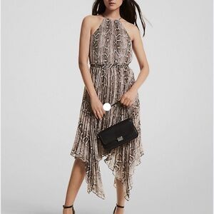 Michael Kors Asymmetrical Snake Print Dress